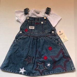 Oshkosh denim jumper. Two piece. Size 18 months